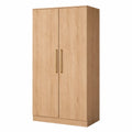 Armario de MDF color roble con puertas batientes 180x80x50 cm