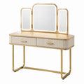 Tocador de Madera y Metal con Espejo LED Ajustable 120x45x140cm