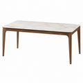 Mesa de comedor de mármol y madera 160x90x75 cm
